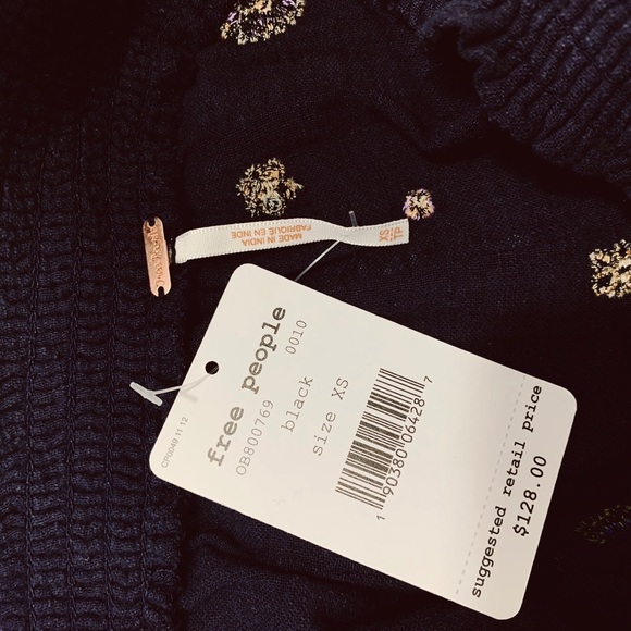 NWT Free People Saachi Embroidered Top - Picture 6 of 8